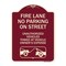 Signmission No Parking on Street Unauthorized Vehicles Towed at Vehicle Owners Expense, A-DES-BU-1824-23690 A-DES-BU-1824-23690 - alternate 1